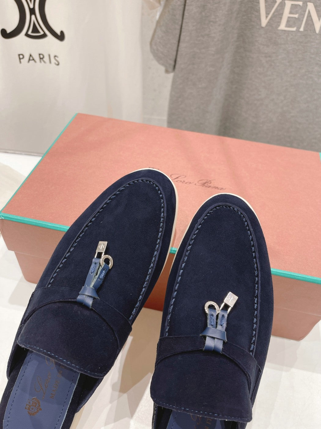 LP CHARMS WALK BABOUCHE LOAFERS DENIM SUEDE - 35