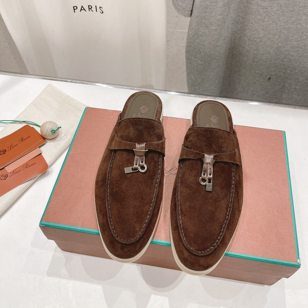 LP CHARMS WALK BABOUCHE LOAFERS BROWN SUEDE - 35
