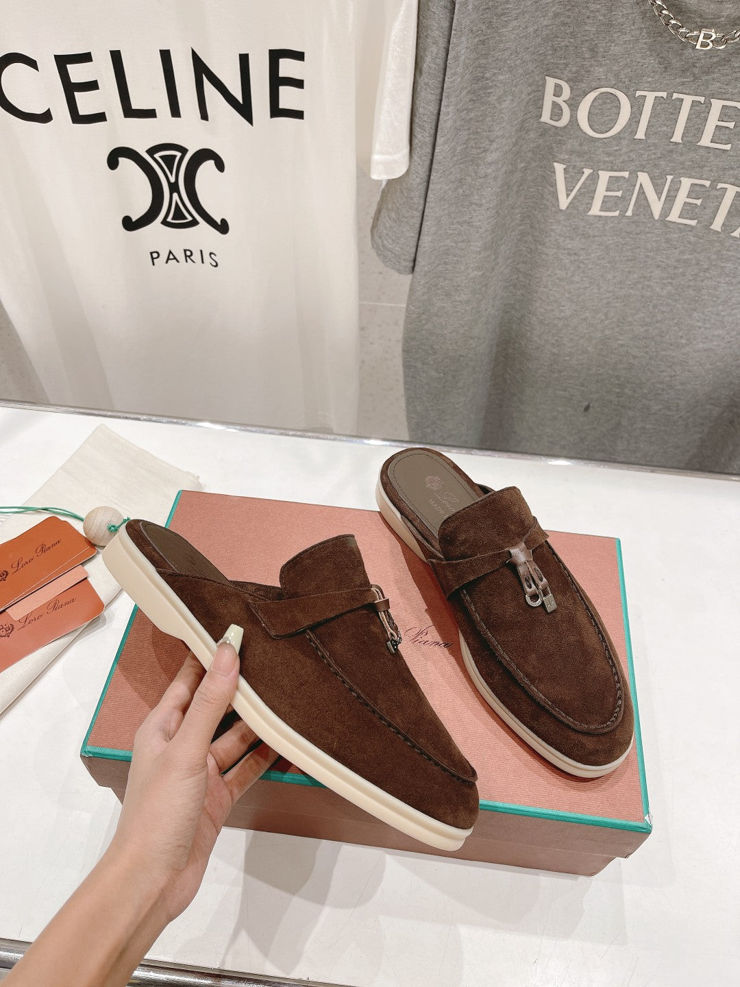 LP CHARMS WALK BABOUCHE LOAFERS BROWN SUEDE - 35