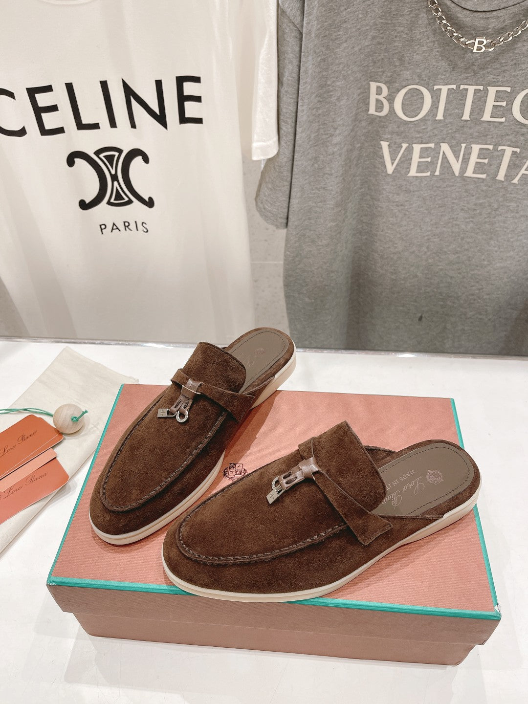 LP CHARMS WALK BABOUCHE LOAFERS BROWN SUEDE - 35