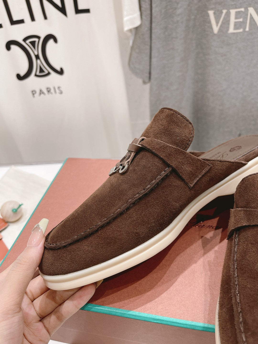 LP CHARMS WALK BABOUCHE LOAFERS BROWN SUEDE - 35