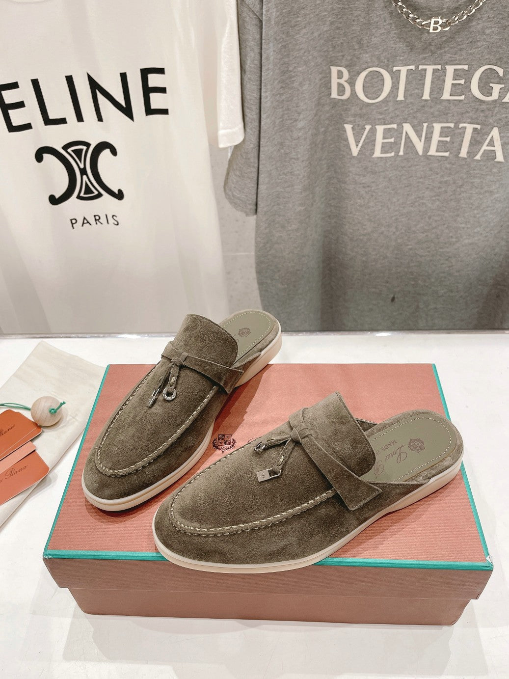 LP CHARMS WALK BABOUCHE LOAFERS CEDAR SUEDE - 35