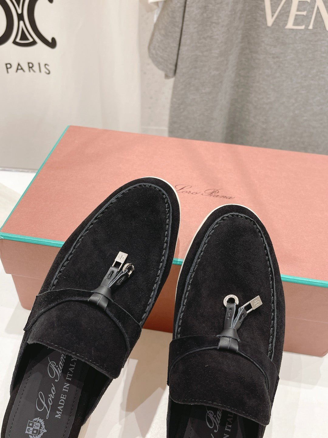 LP CHARMS WALK BABOUCHE LOAFERS BLACK SUEDE - 35