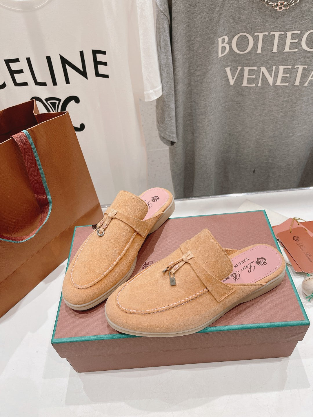 LP CHARMS WALK BABOUCHE LOAFERS CANTALOUPE SUEDE - 35