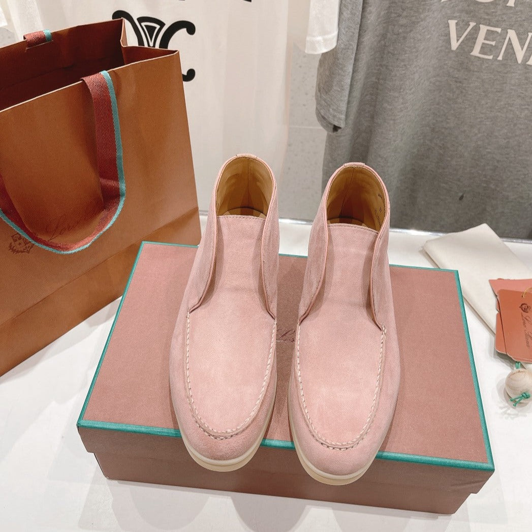 LP HIGH TOP OPEN WALK LOAFERS PASTEL PINK SUEDE - 35
