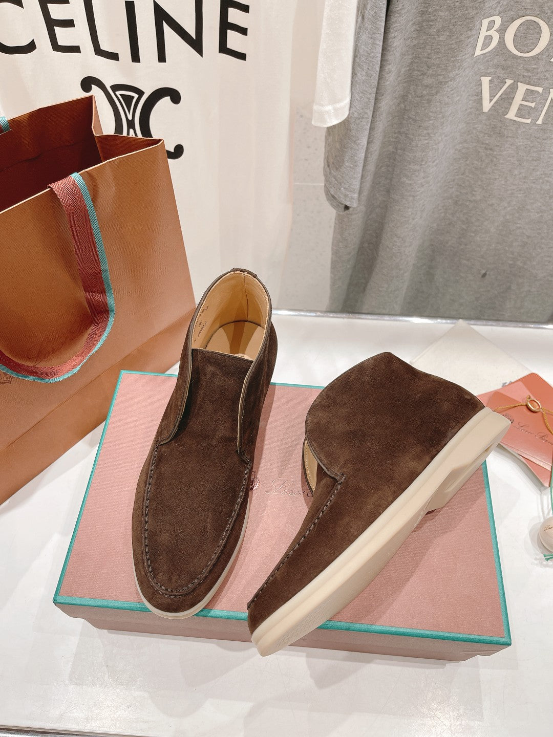 LP HIGH TOP OPEN WALK LOAFERS BROWN SUEDE - 35