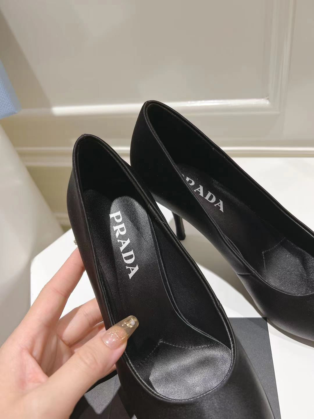 PRA BASIC HIGH-HEELED BLACK SATIN - 34
