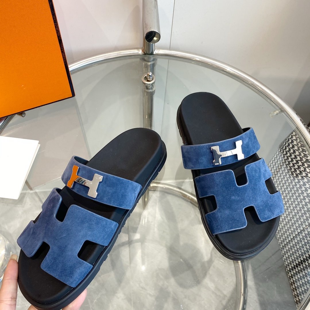 Chypre Sandal Blue Suede - 35