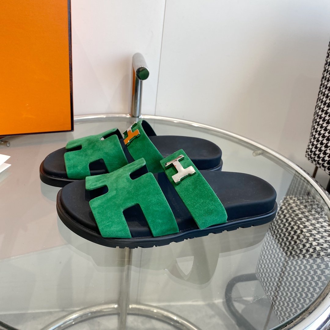 Chypre Sandal Green Suede - 35