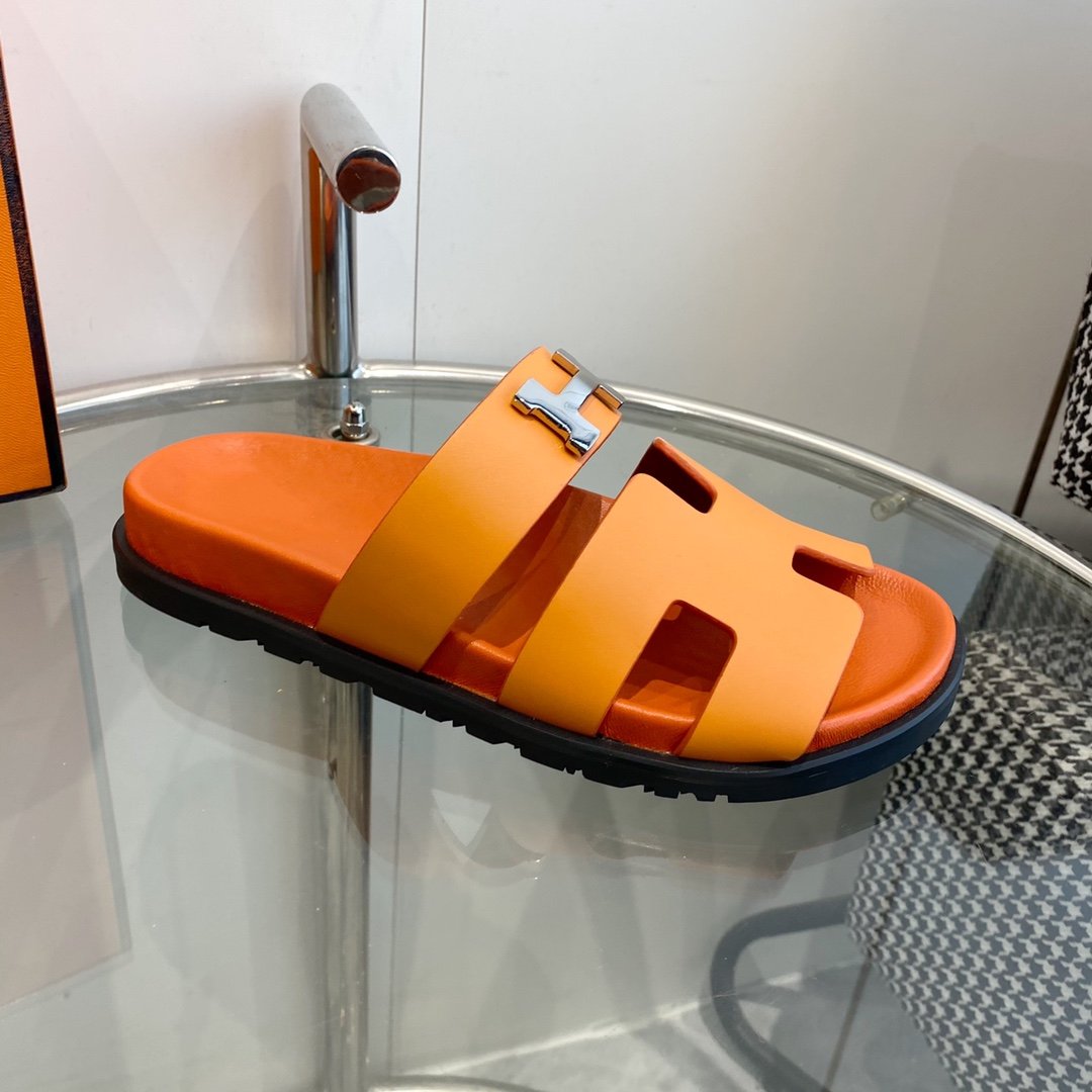 Chypre Sandal Orange Leather - 35