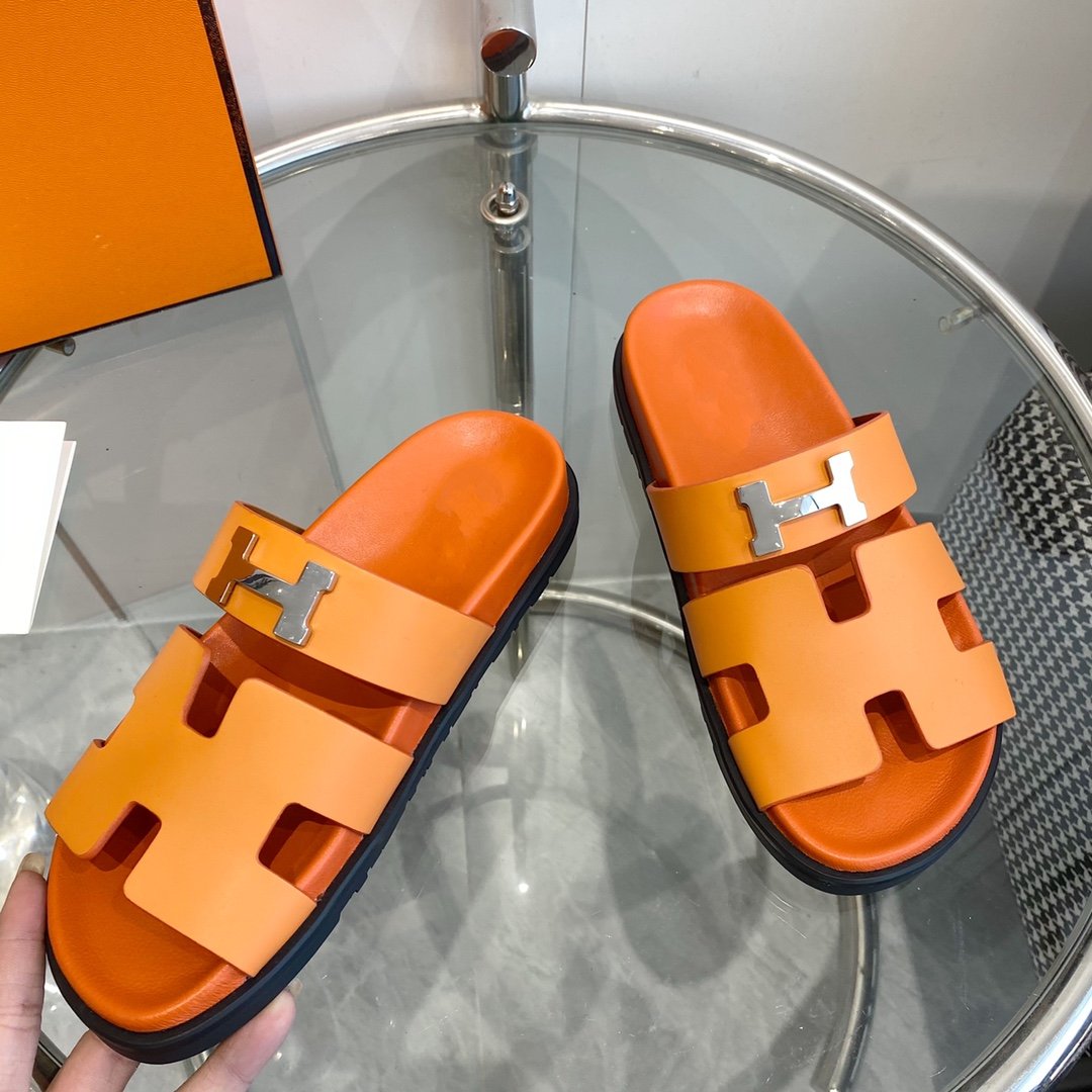 Chypre Sandal Orange Leather - 35