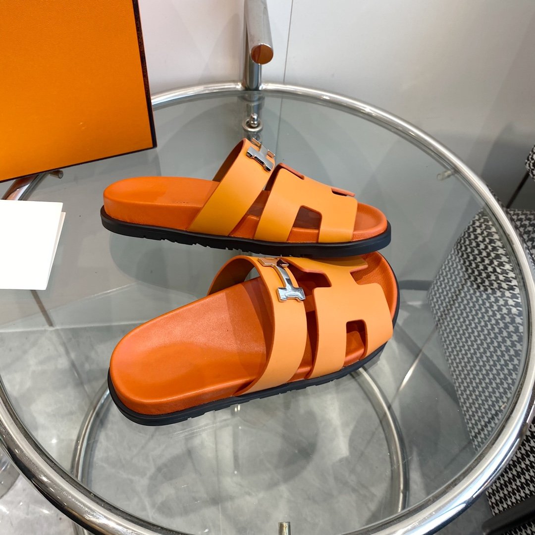 Chypre Sandal Orange Leather - 35