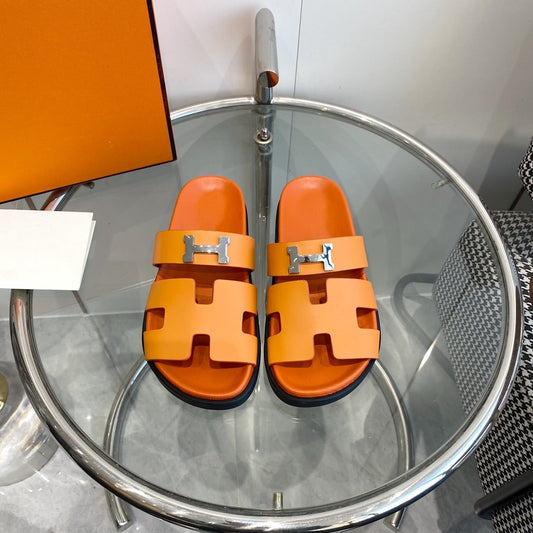 Chypre Sandal Orange Leather - 35