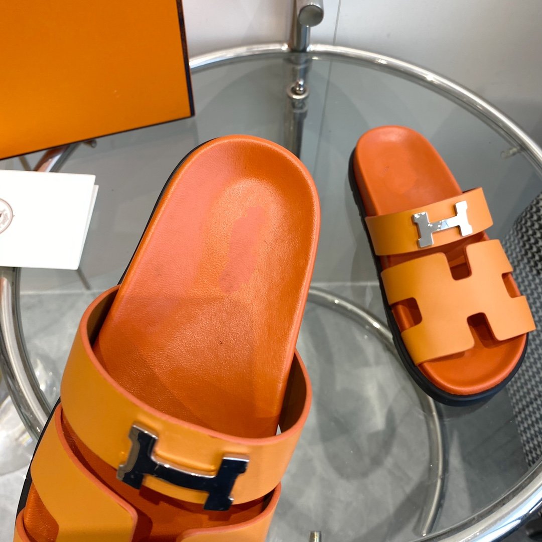 Chypre Sandal Orange Leather - 35