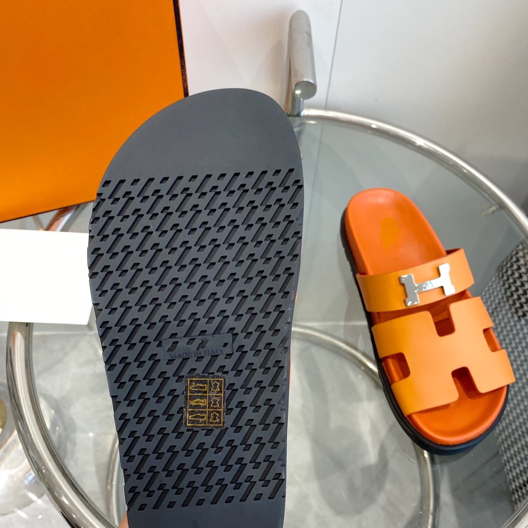 Chypre Sandal Orange Leather - 35