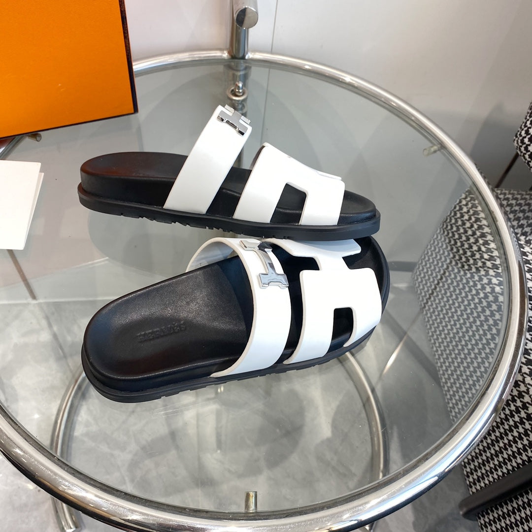Chypre Sandal White Leather - 35