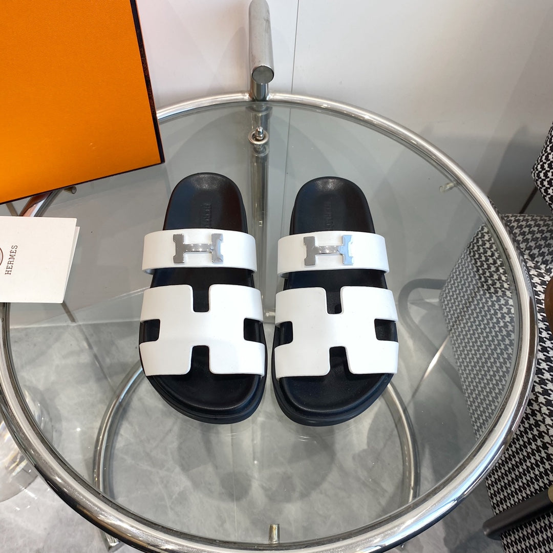 Chypre Sandal White Leather - 35