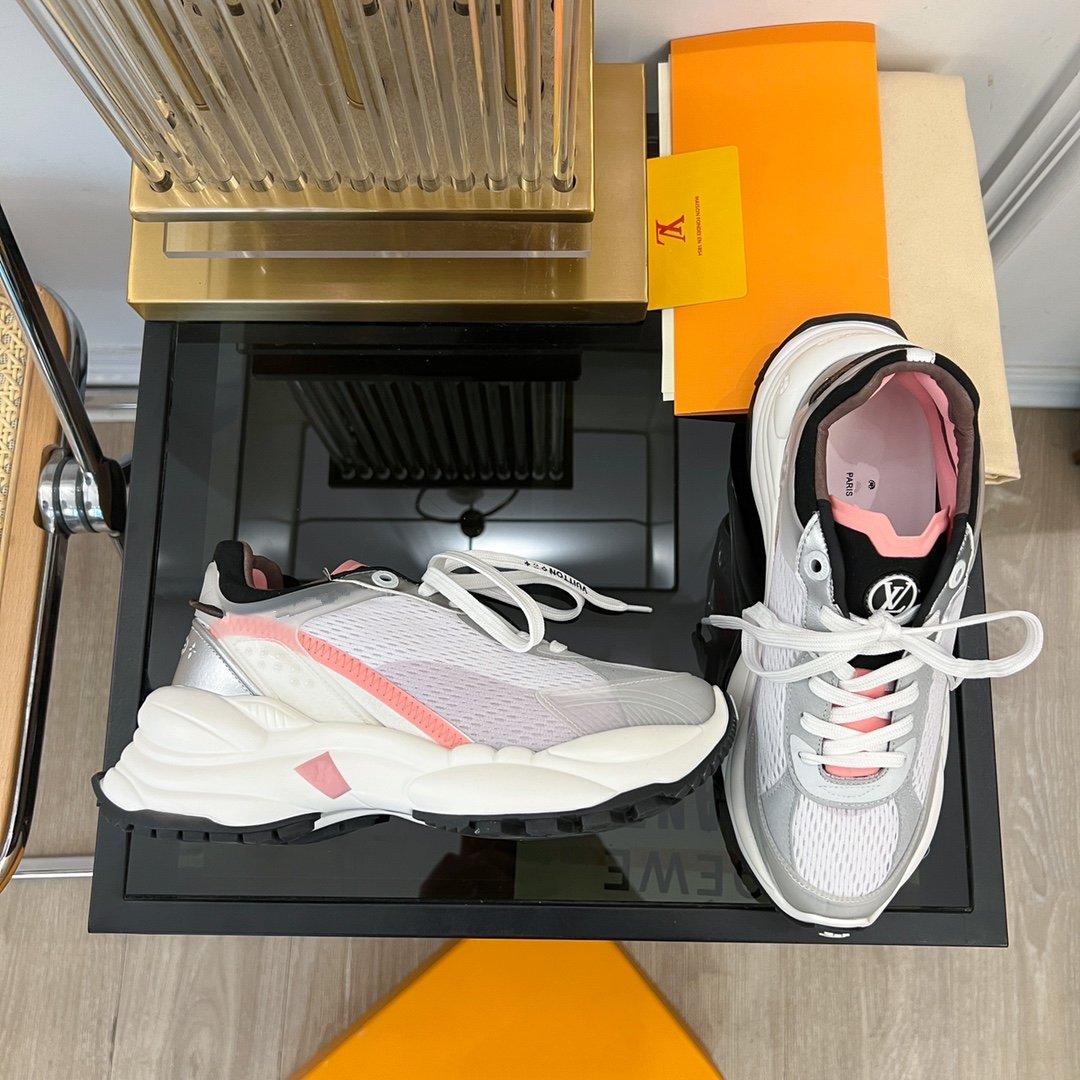 LV RUN 55 SNEAKER PINK BLACK - 35