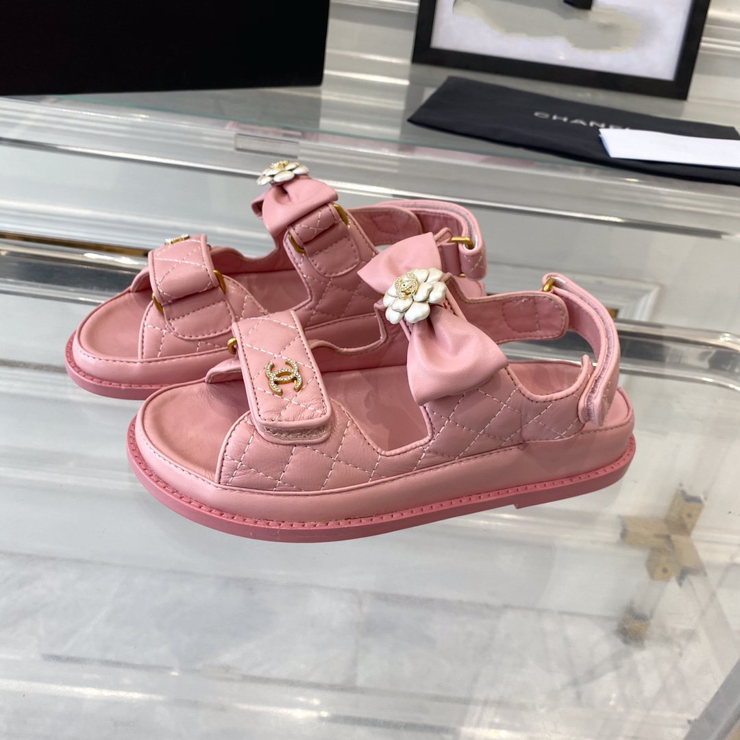 cc dad sandals pink lambskin - 35