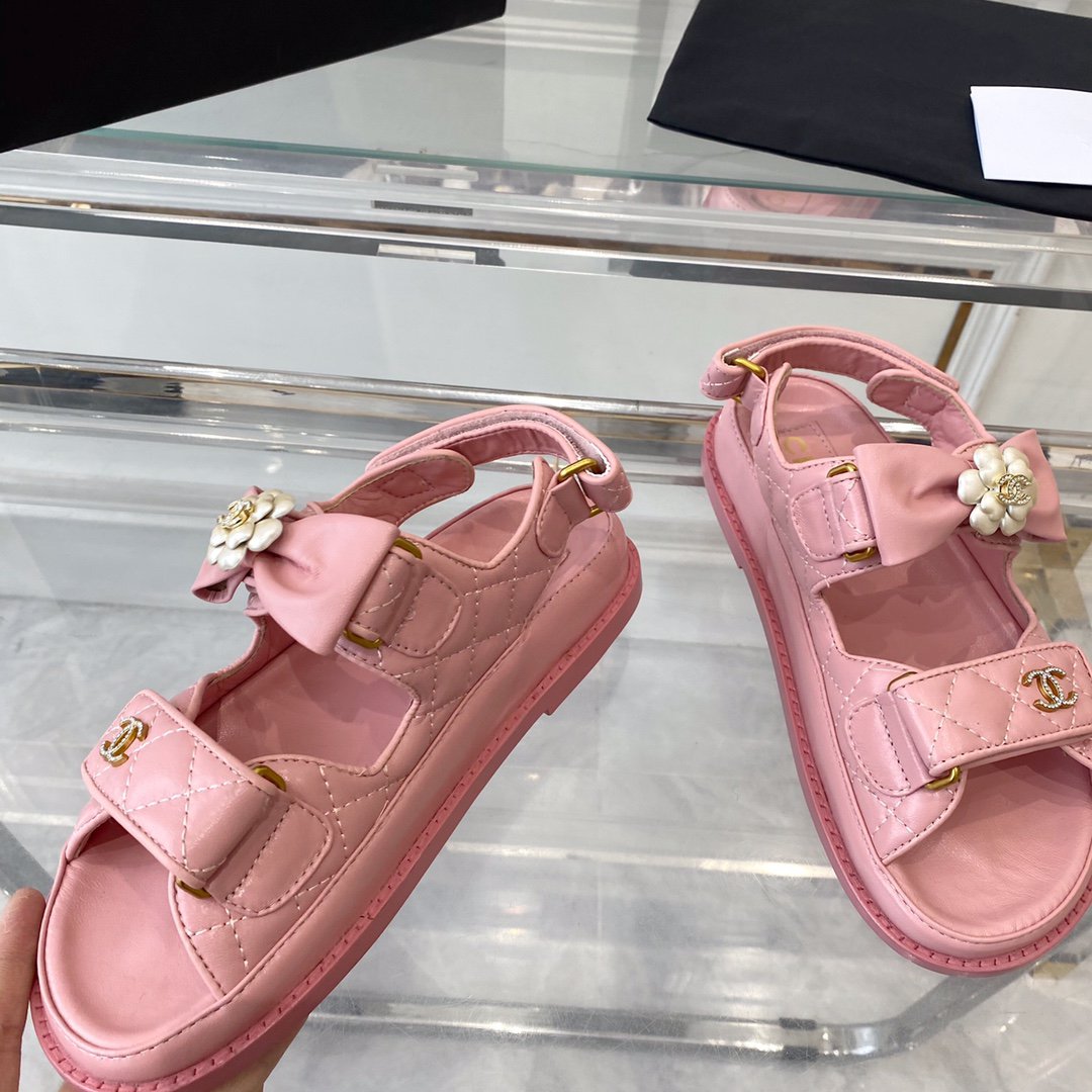 cc dad sandals pink lambskin - 35