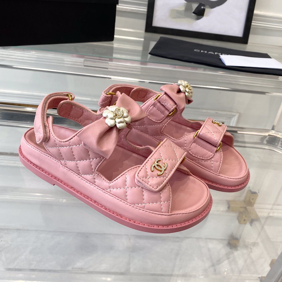 cc dad sandals pink lambskin - 35