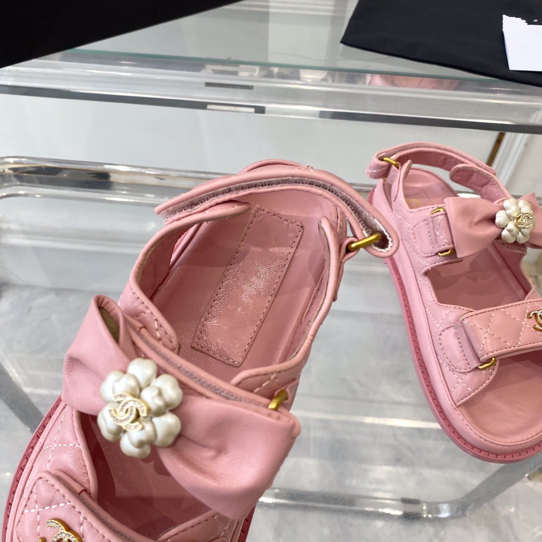 cc dad sandals pink lambskin - 35