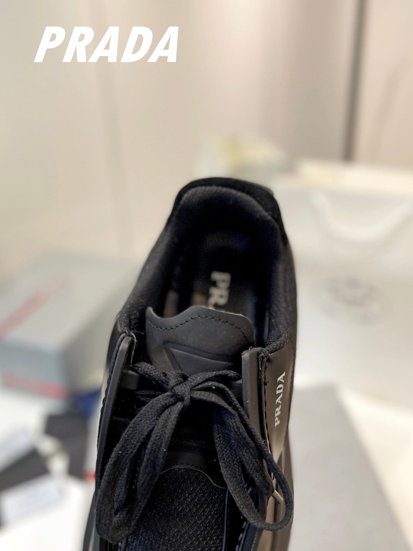 PRA SYSTEME BRUSHED SNEAKERS BLACK CALFSKIN - 34