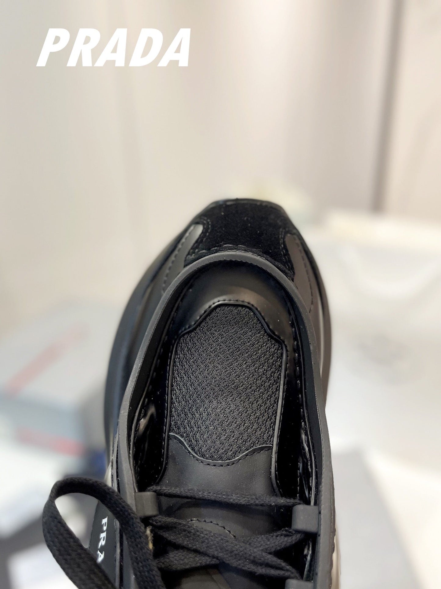 PRA SYSTEME BRUSHED SNEAKERS BLACK CALFSKIN - 34