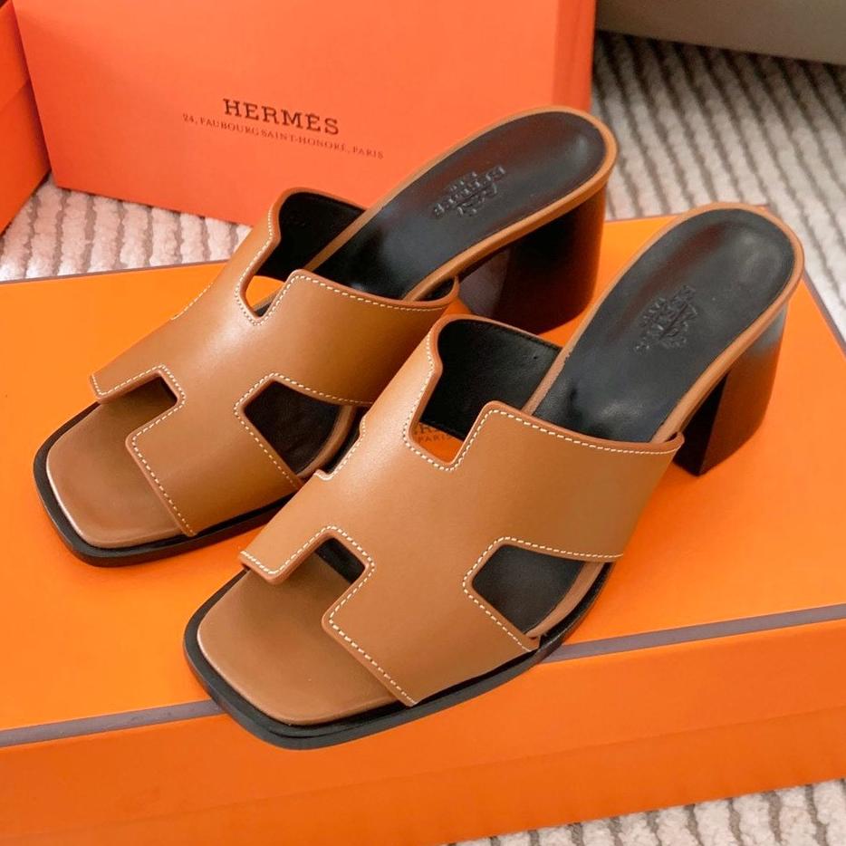 HELIA 60 SANDAL IN BRONZE BROWN CALFSKIN - 35