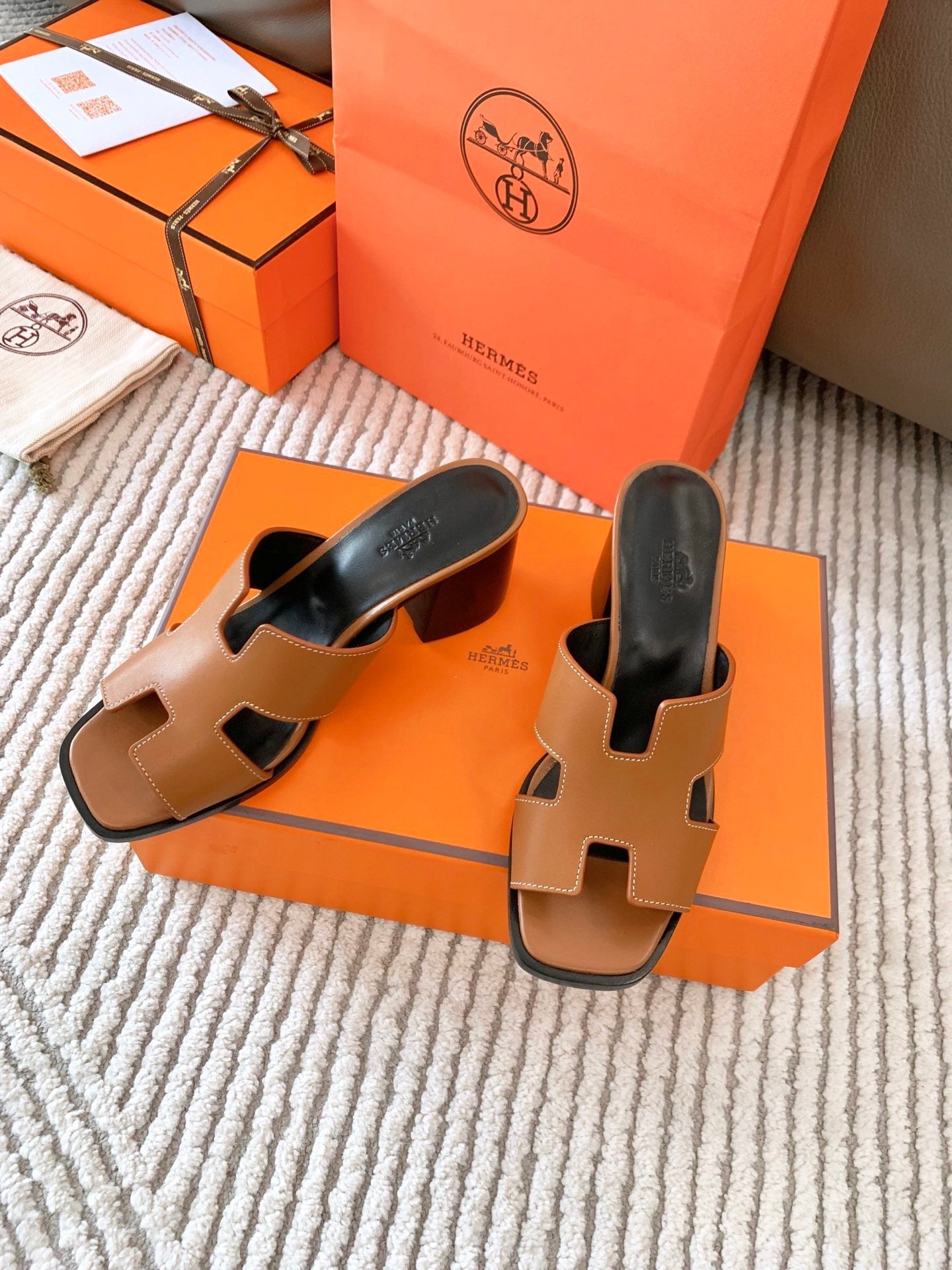 HELIA 60 SANDAL IN BRONZE BROWN CALFSKIN - 35