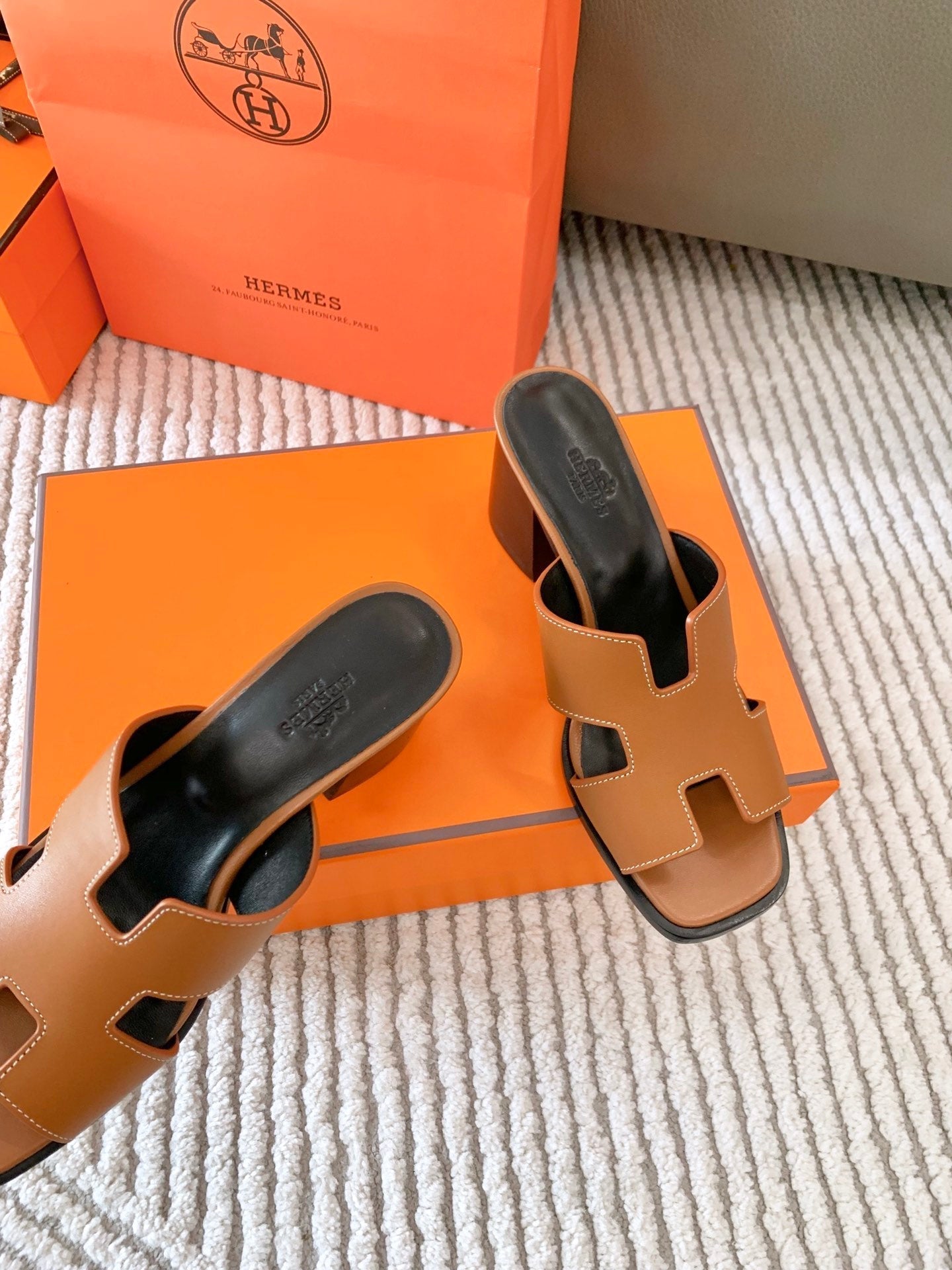 HELIA 60 SANDAL IN BRONZE BROWN CALFSKIN - 35