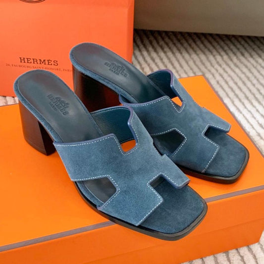 HELIA 60 SANDAL IN STONE BLUE SUEDE - 35