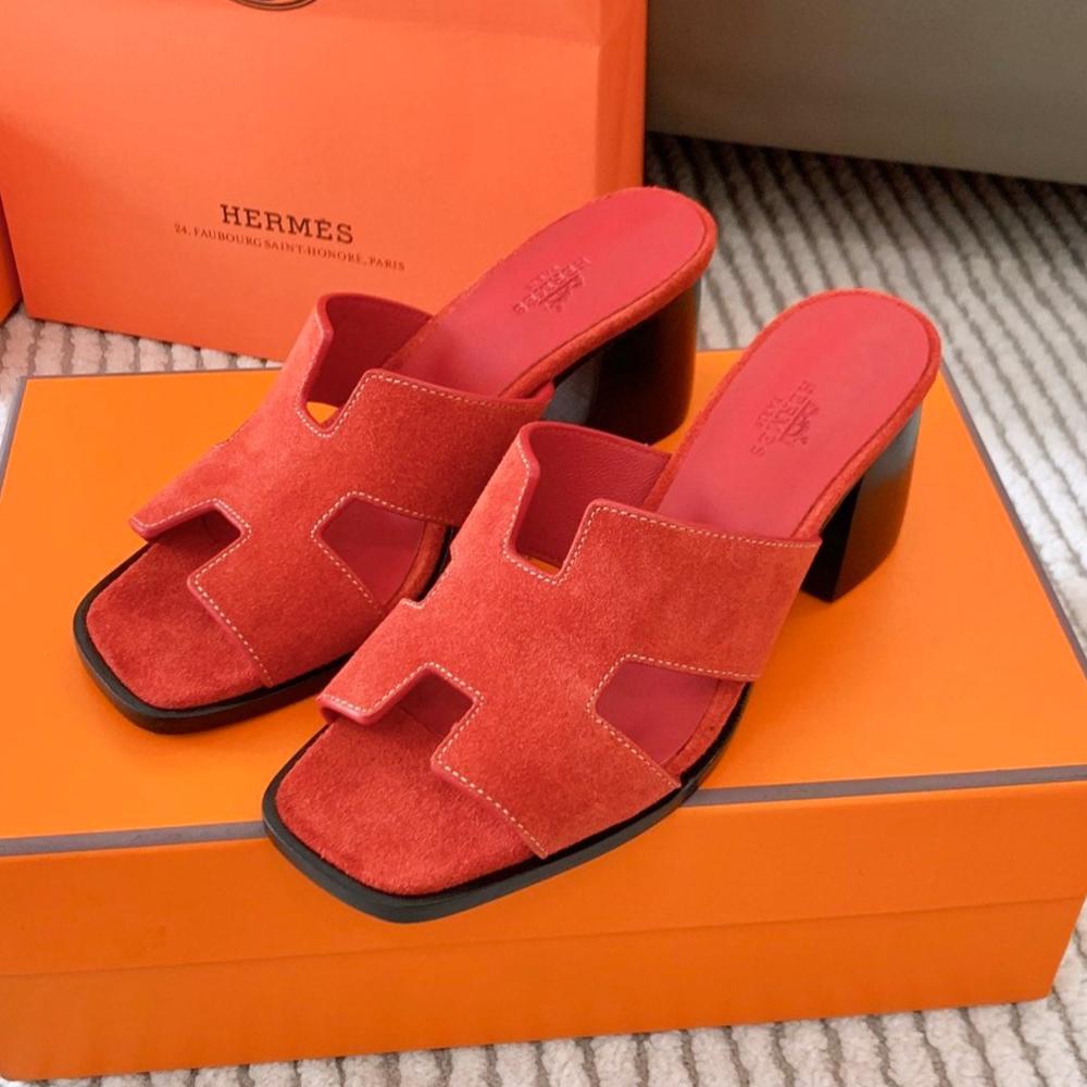 HELIA 60 SANDAL IN CHERRY RED SUEDE - 35
