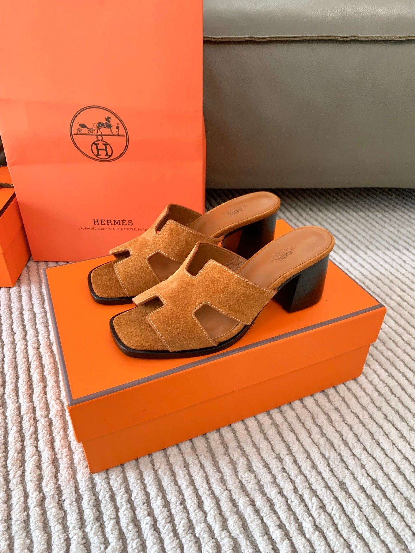 HELIA 60 SANDAL IN BRONZE BROWN SUEDE - 35