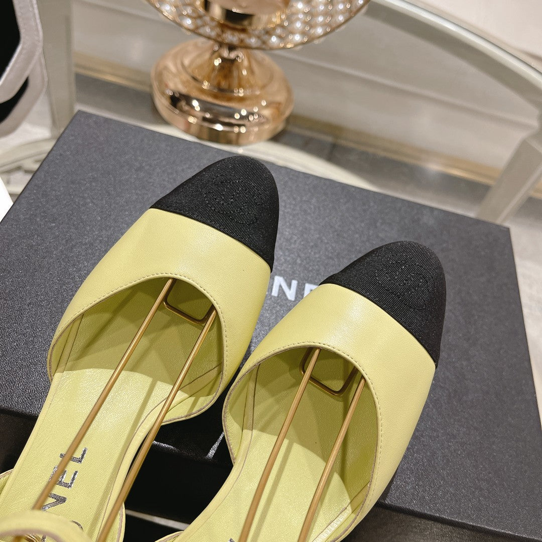 high slingbacks lime lambskin grosgrain - 35