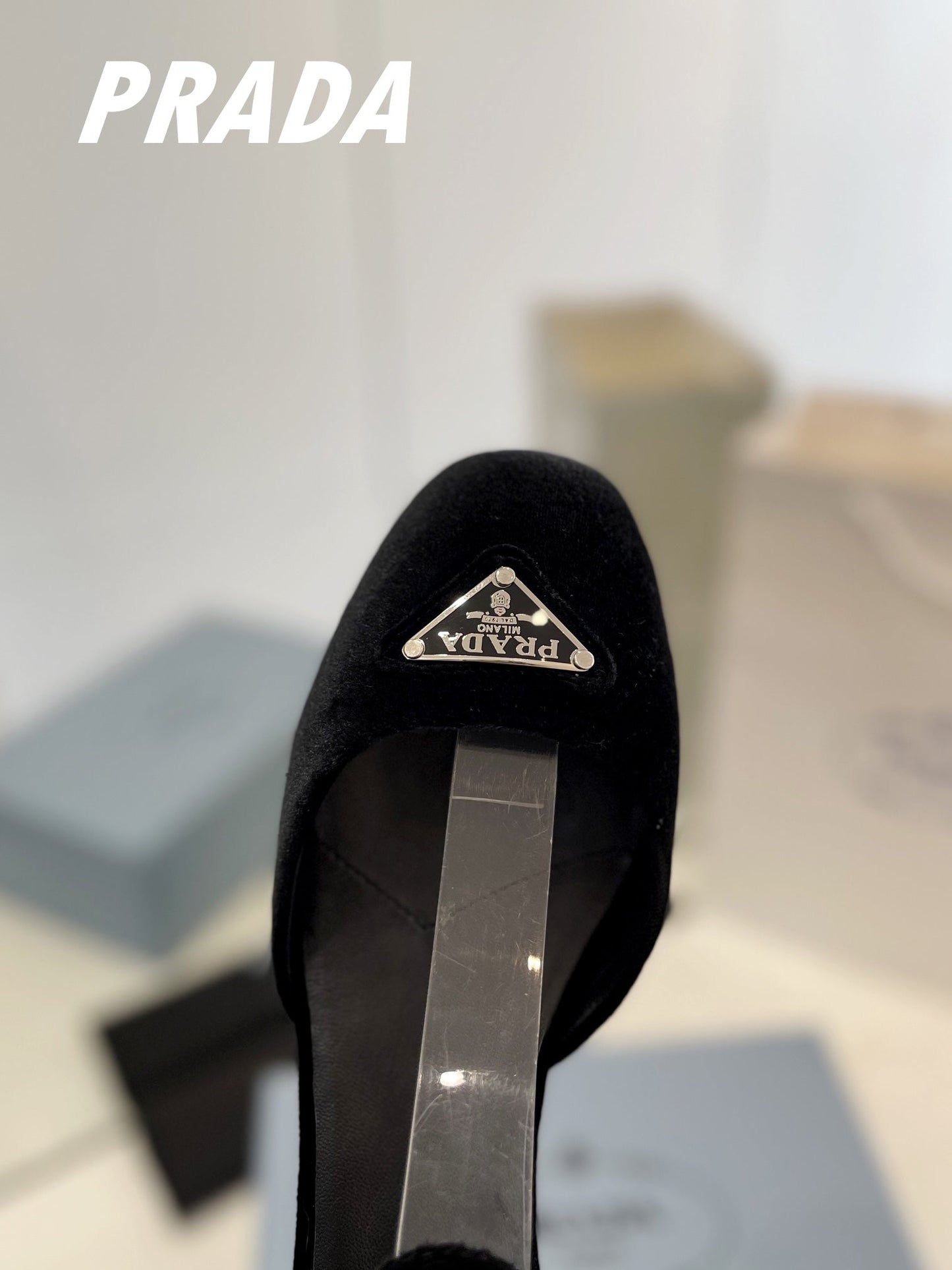PRA MARY JANE PUMPS BLACK SATIN - 34