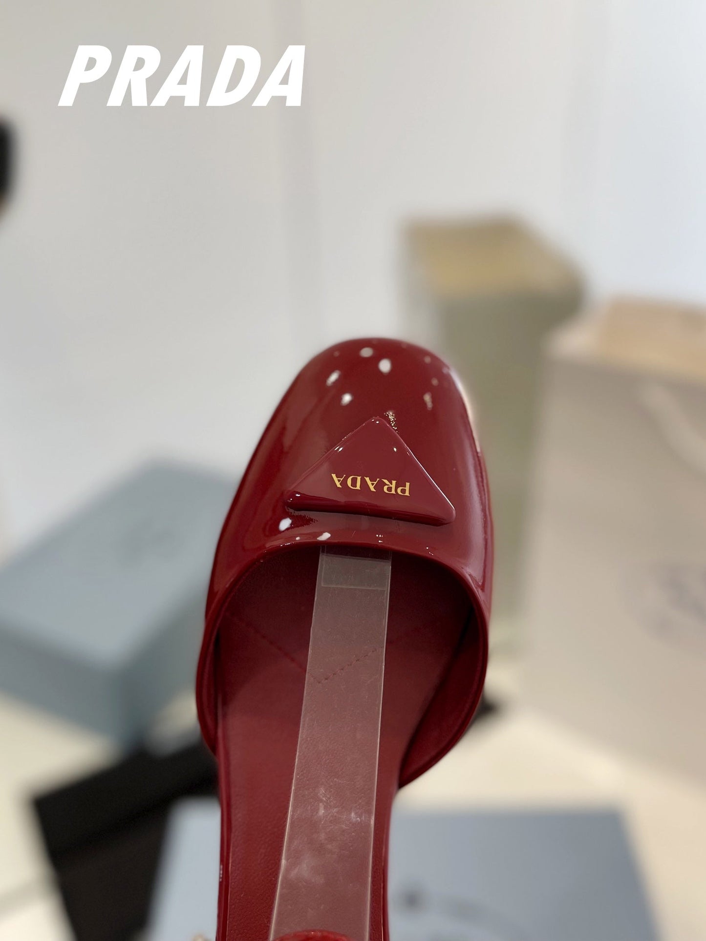 Pra Slingback 40 Square Sole Wine Patent Leather - 35