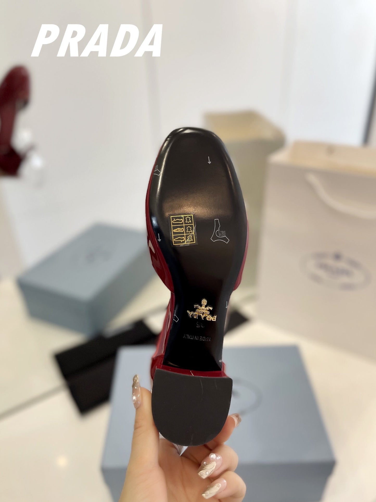 Pra Slingback 40 Square Sole Wine Patent Leather - 35