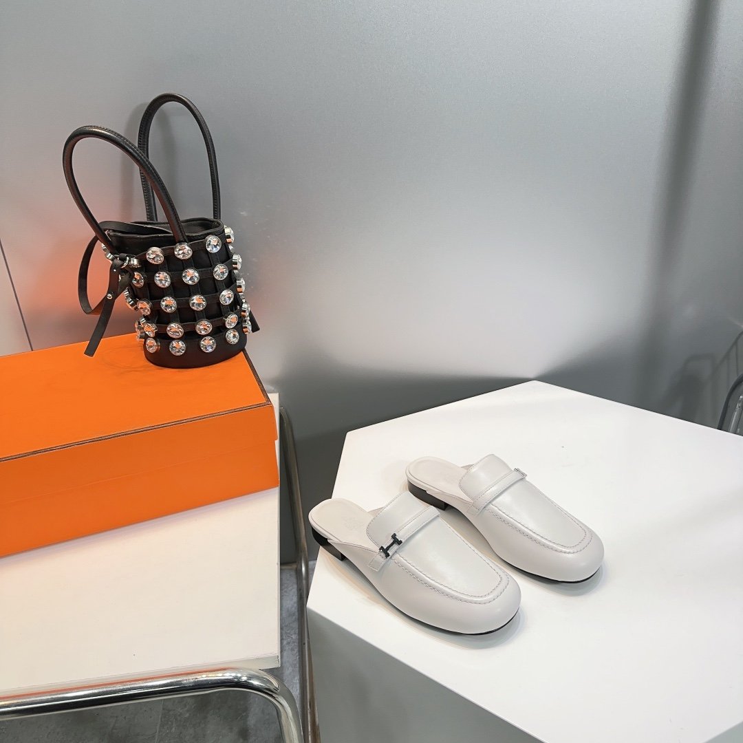Lena Mule White Leather - 35