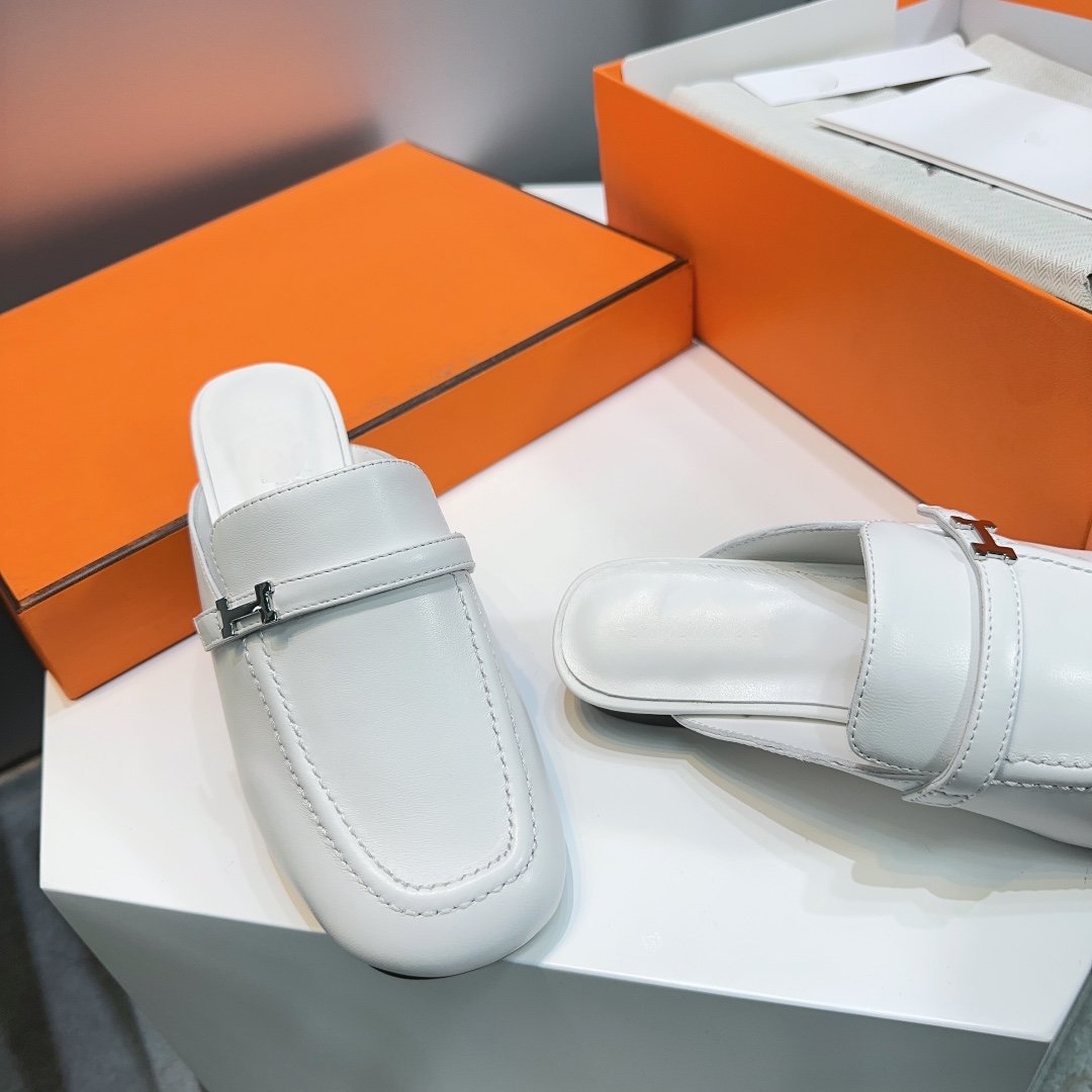 Lena Mule White Leather - 35