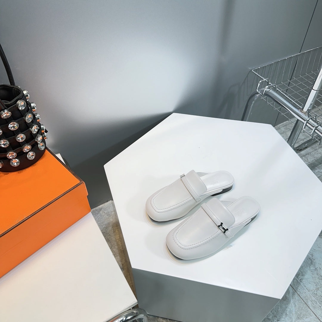 Lena Mule White Leather - 35