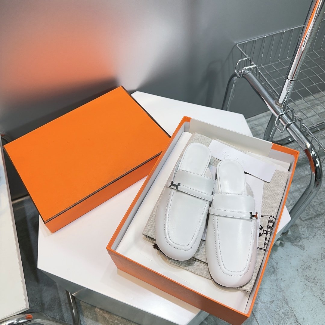 Lena Mule White Leather - 35