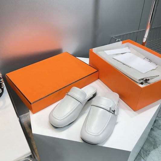 Lena Mule White Leather - 35