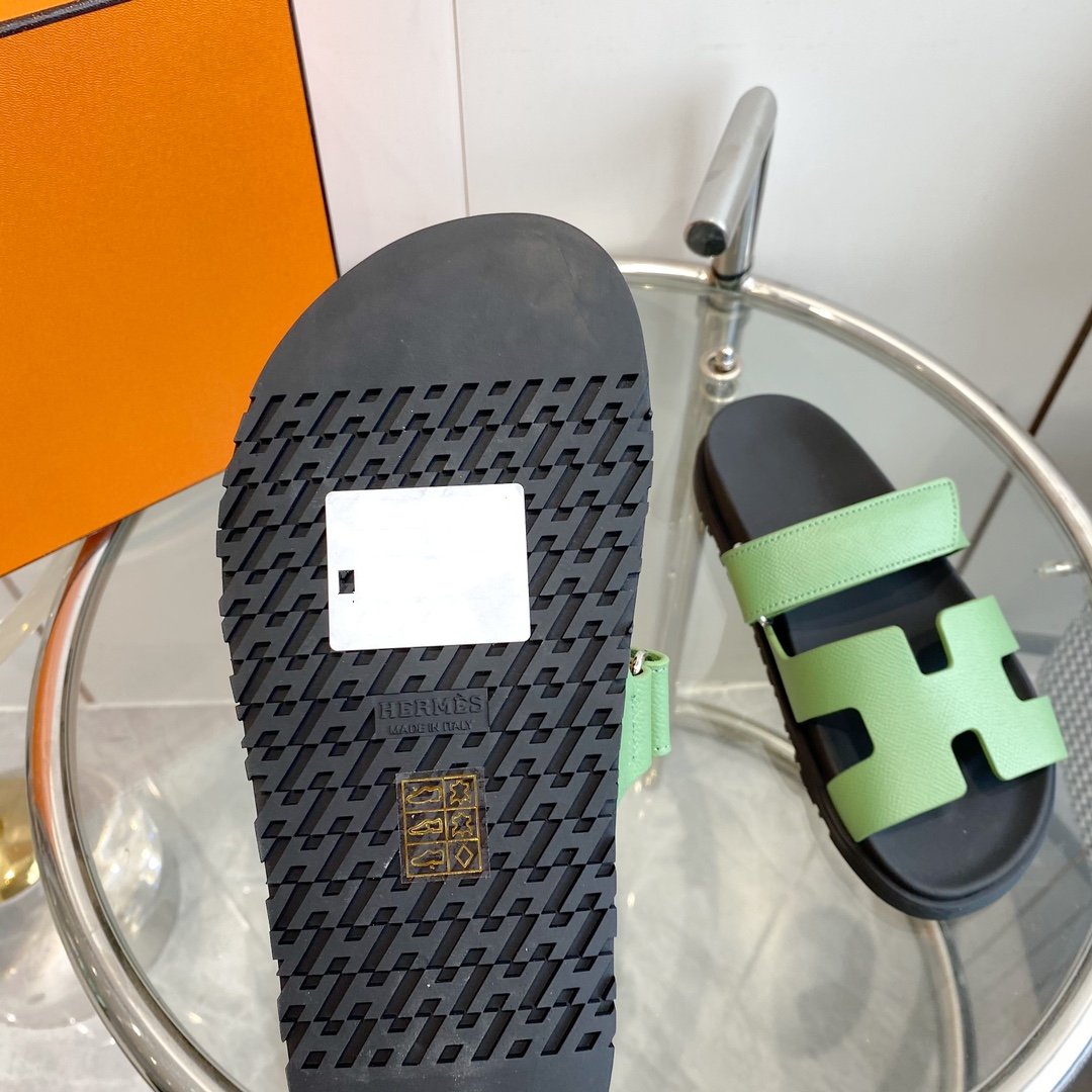 CHYPRE EPSOM Sandal light green Leather - 35