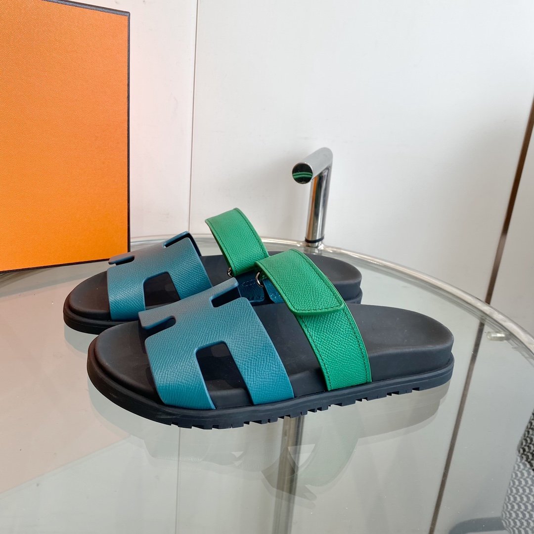 Chypre Sandal Tiffa with blue straps Leather - 35