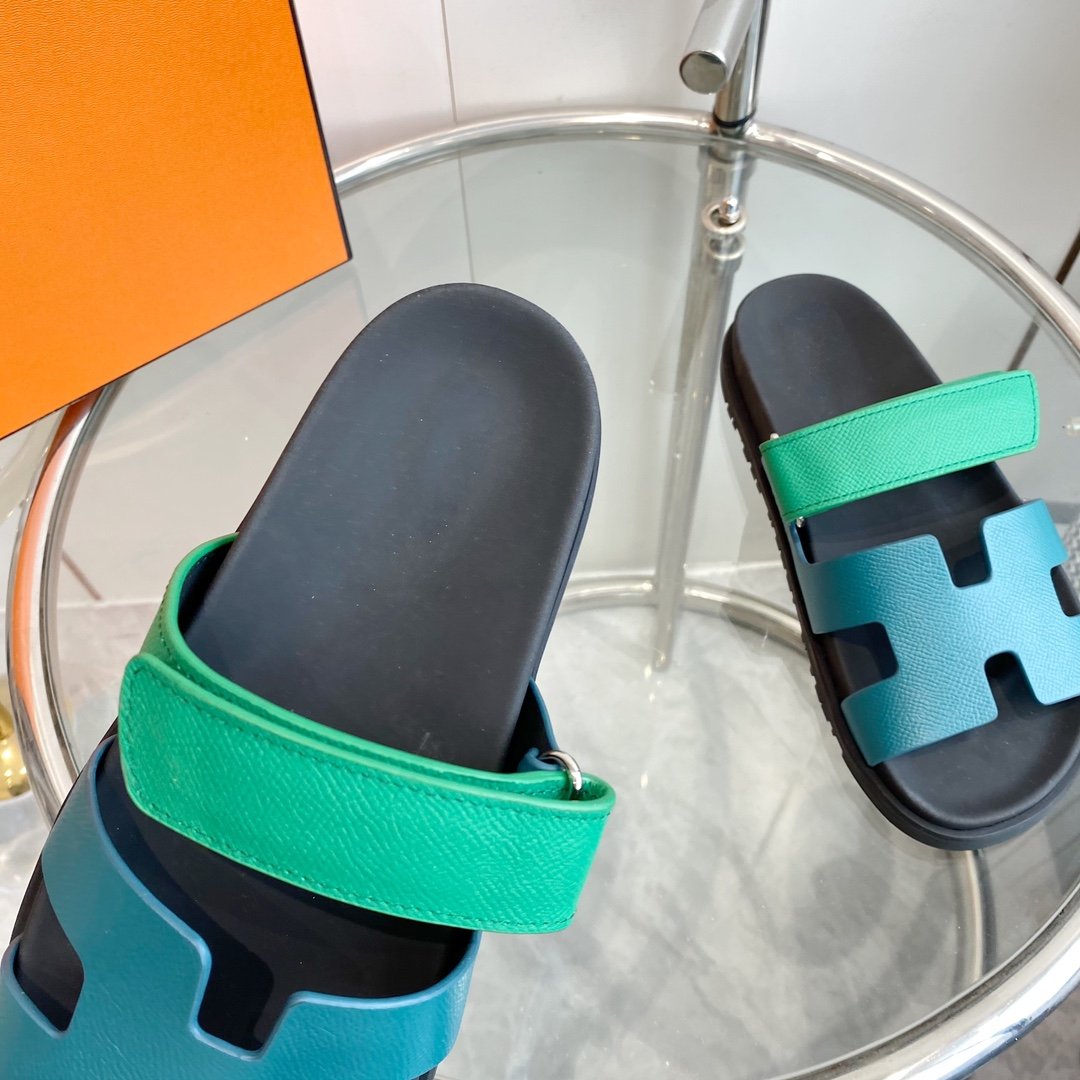 Chypre Sandal Tiffa with blue straps Leather - 35