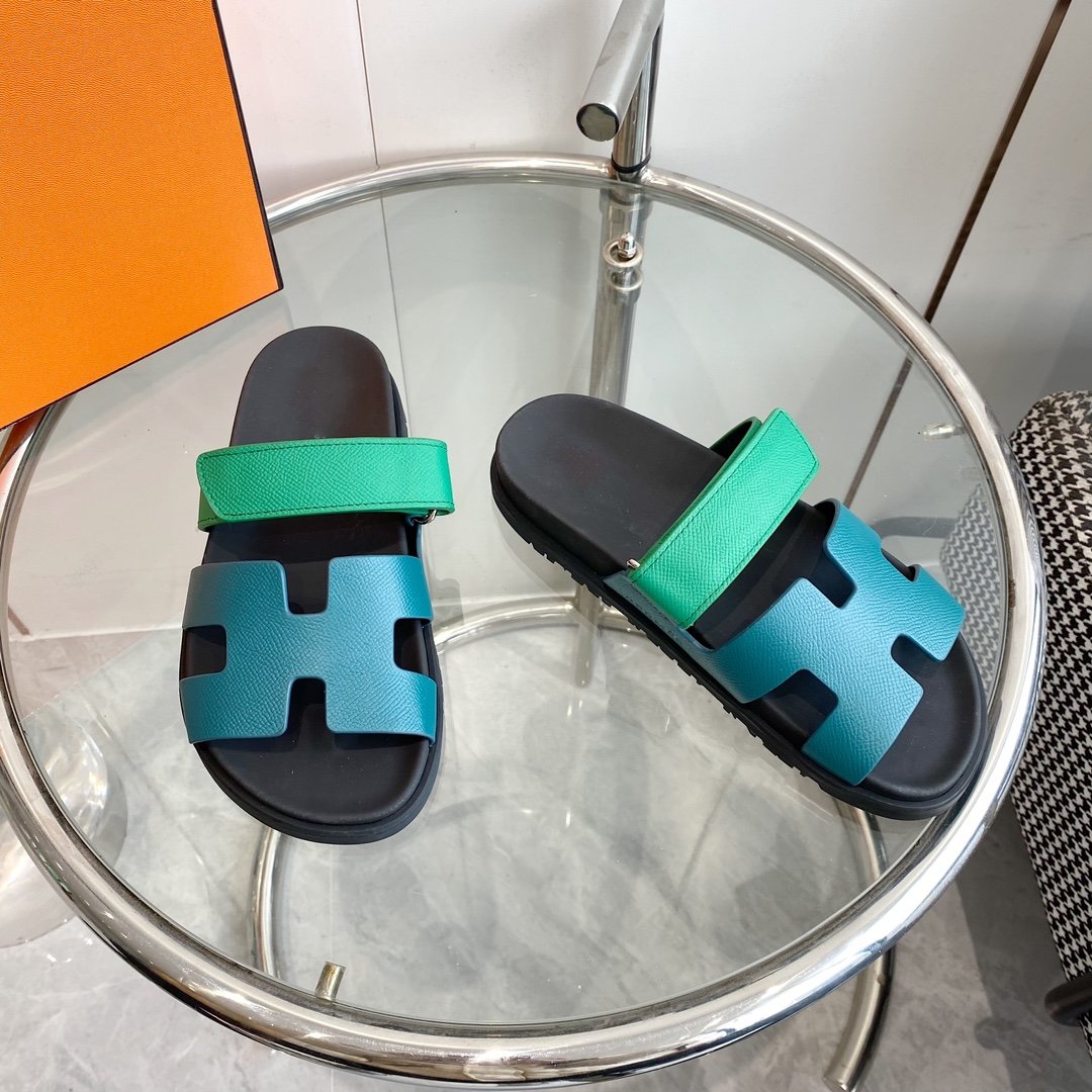 Chypre Sandal Tiffa with blue straps Leather - 35
