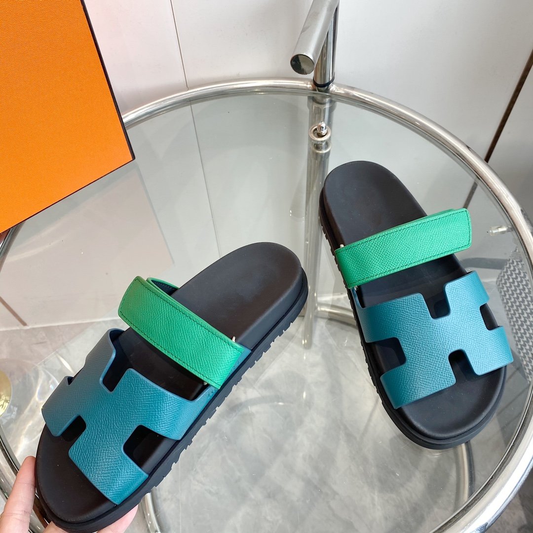Chypre Sandal Tiffa with blue straps Leather - 35