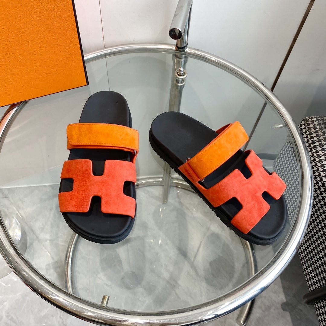 Chypre Sandal Suede Red Chapas / Orange - 35