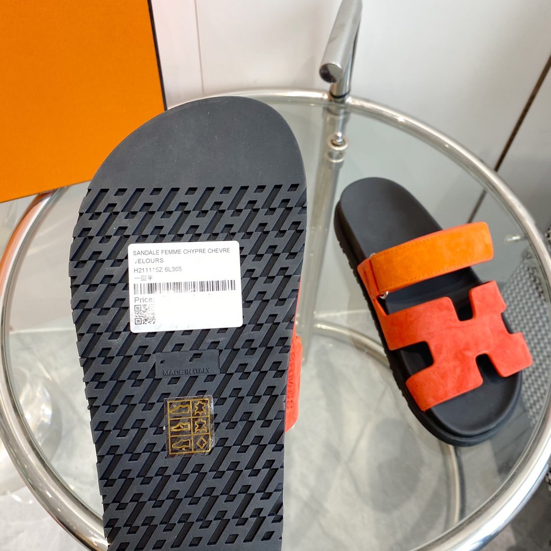 Chypre Sandal Suede Red Chapas / Orange - 35